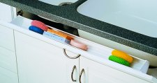 get organized kitchen accessories simplify your life tip out trays for sink front kitchen cabinets, products from Rev-A-Shelf room for ring storage, never loose another ring while doing dishes
