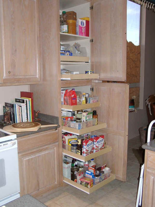 Roll Out Shelves - Custom Pantry Configuration - Crystal Cabinets