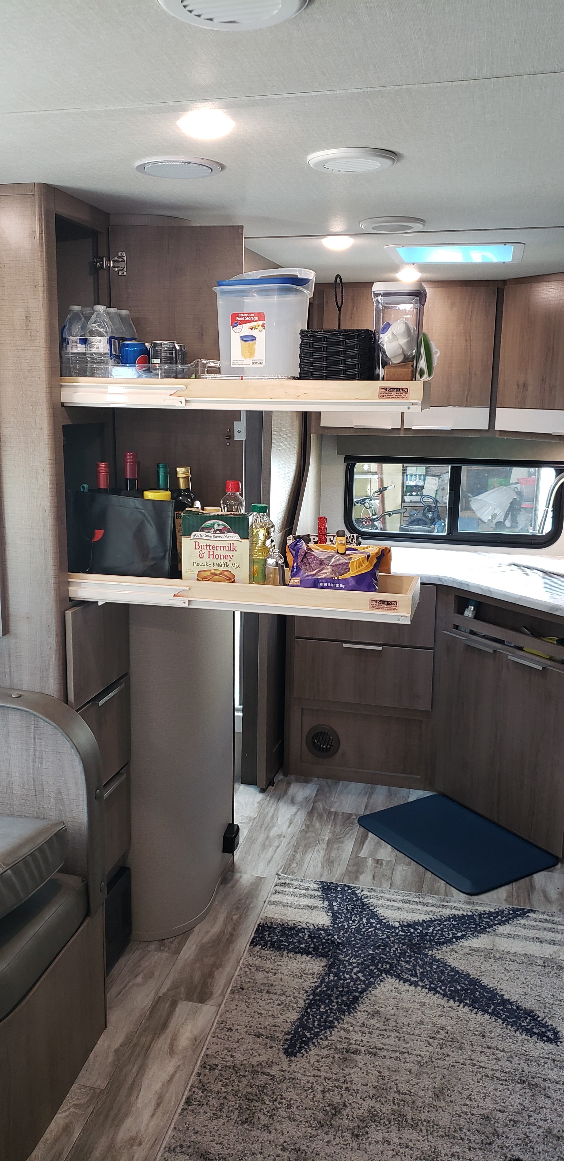 Pull Out Shelves Kitchen Organization - Bigger Than the Three of Us