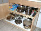 Click to Enlarge  slide-outs roll-outs kitchen cabinet organization