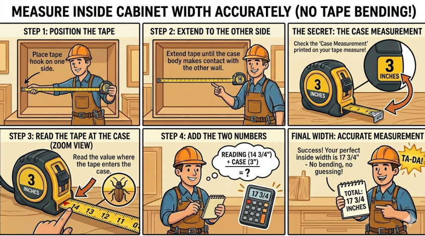 Accurate inside width measuring