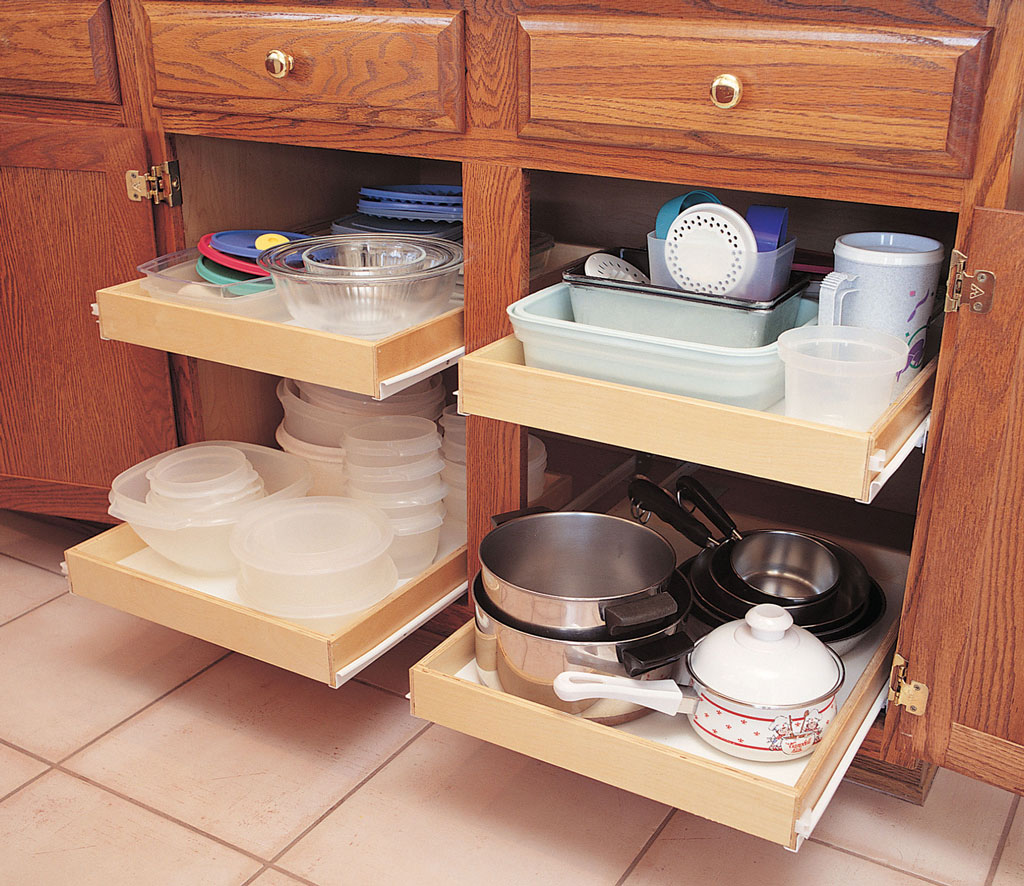 cabinet pull down shelving system