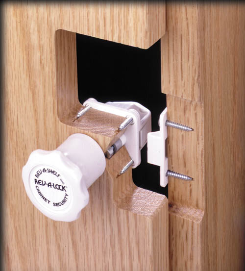 Cabinet Lock Security System with 5 Locks and 2 Keys: Shelves That Slide
